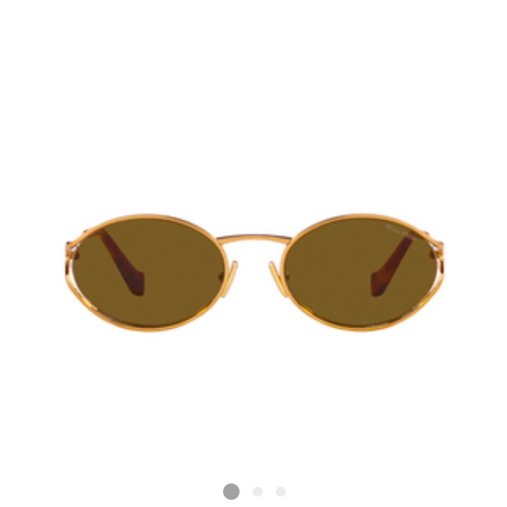 Miu Miu oval sunglasses green tint